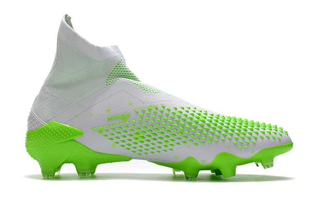 Chuteira Campo Adidas Predator Mutator + FG White/Green - Cano Alto - Loja da Seven Oficial