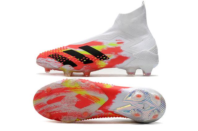 Chuteira Campo Adidas Predator Mutator + FG White/Red - Cano Alto - Loja da Seven Oficial