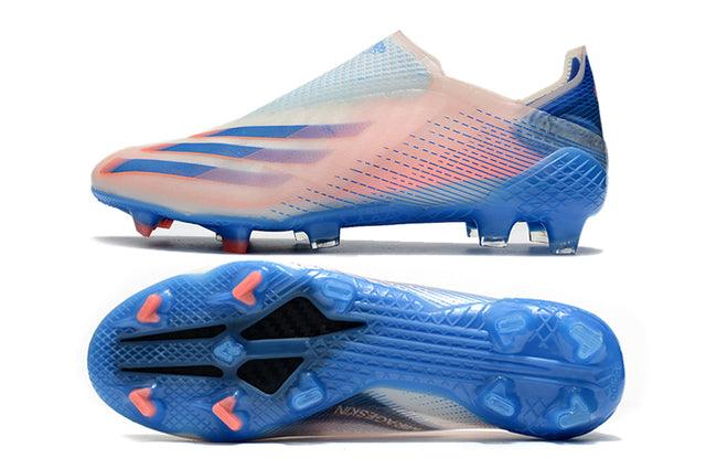 Chuteira Campo Adidas X Ghosted FG Blue/Rose - Loja da Seven Oficial