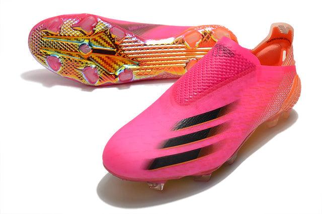 Chuteira Campo Adidas X Ghosted FG Rosa/Laranja - Loja da Seven Oficial