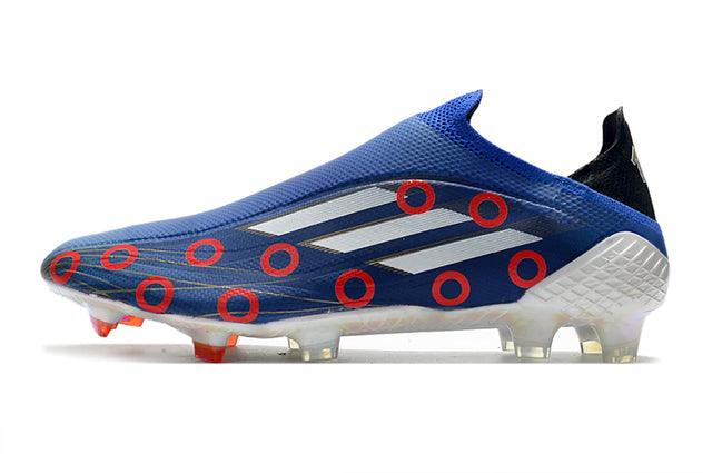 Chuteira Campo Adidas X SpeedFlow FG Azul e Bolinhas - Loja da Seven Oficial