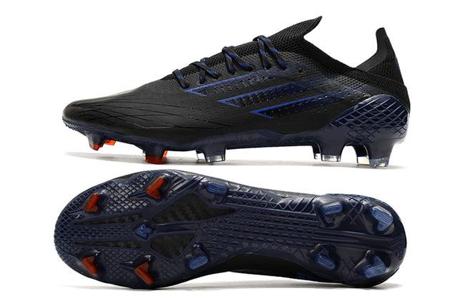 Chuteira Campo Adidas X SpeedFlow FG Black e Azul Escuro - Loja da Seven Oficial