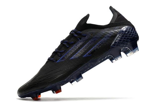 Chuteira Campo Adidas X SpeedFlow FG Black e Azul Escuro - Loja da Seven Oficial