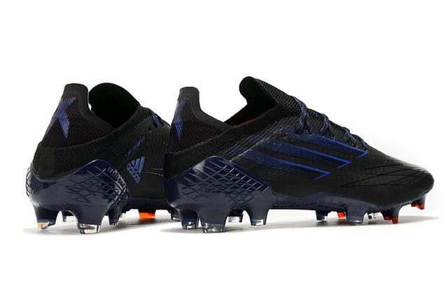 Chuteira Campo Adidas X SpeedFlow FG Black e Azul Escuro - Loja da Seven Oficial