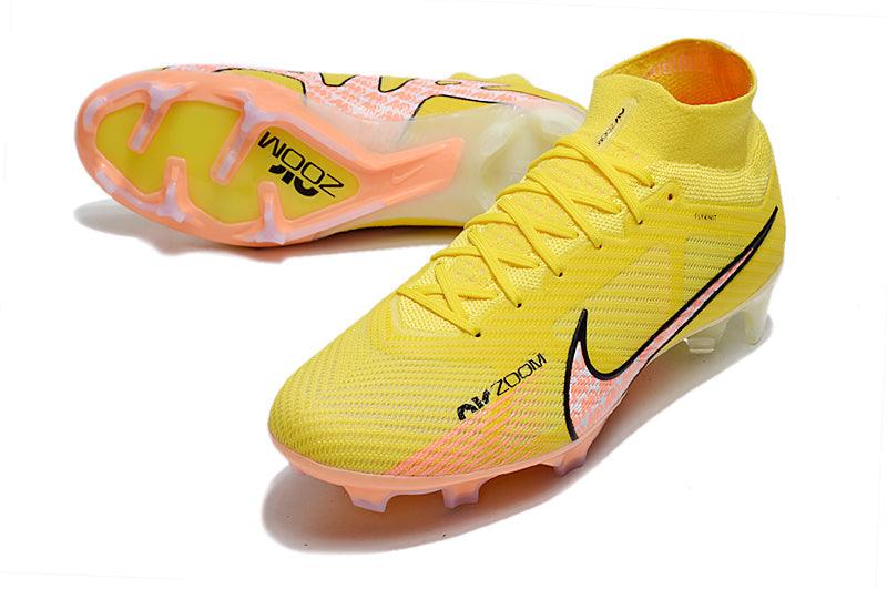 Chuteira Campo Nike Air Zoom Mercurial Superfly IX Elite FG Amarelo - Cano Alto - Loja da Seven Oficial