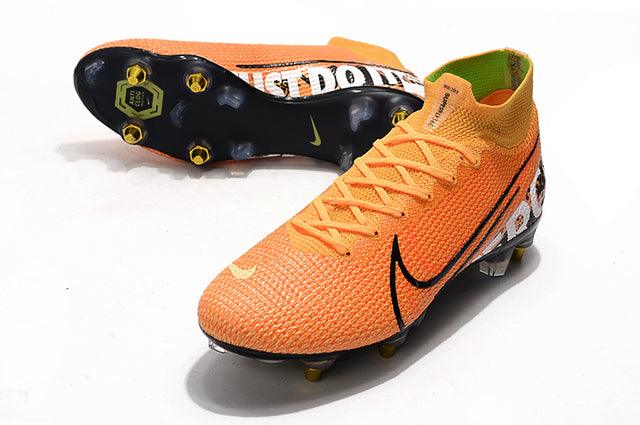 Chuteira Campo Nike Mercurial Superfly 7 Elite SG-PRO Anti Clog Orange - Cano Alto - Loja da Seven Oficial