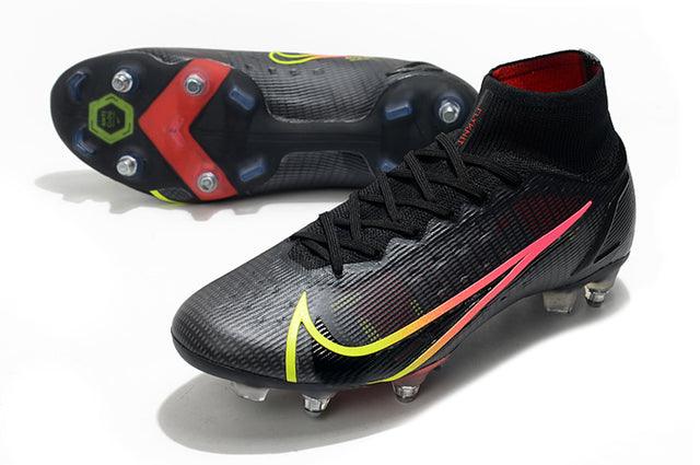 Chuteira Campo Nike Mercurial Superfly VIII Elite SG PRO Anti Clog Black/Yellow - Cano Alto - Loja da Seven Oficial