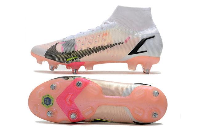 Chuteira Campo Nike Mercurial Superfly VIII Elite SG PRO Anti Clog Branco - Cano Alto - Loja da Seven Oficial