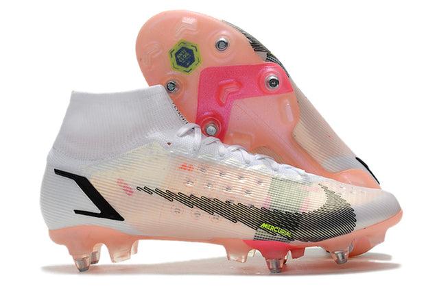 Chuteira Campo Nike Mercurial Superfly VIII Elite SG PRO Anti Clog Branco - Cano Alto - Loja da Seven Oficial