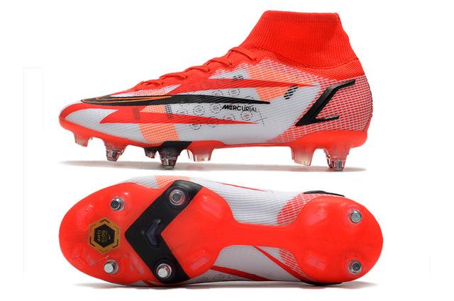 Chuteira Campo Nike Mercurial Superfly VIII Elite SG PRO Anti Clog Red/Orange - Cano Alto - Loja da Seven Oficial