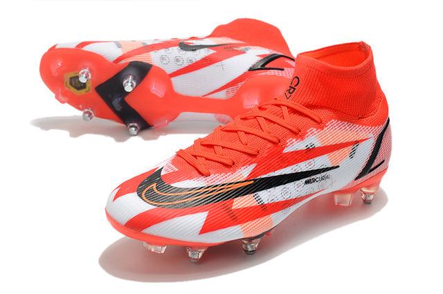 Chuteira Campo Nike Mercurial Superfly VIII Elite SG PRO Anti Clog Red/Orange - Cano Alto - Loja da Seven Oficial