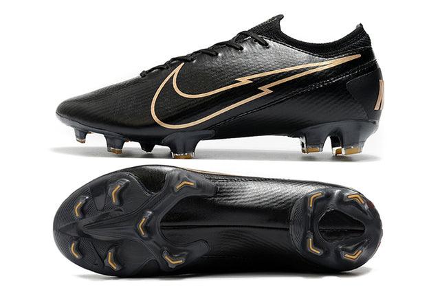 Chuteira Campo Nike Mercurial Vapor 13 Elite FG Black/Gold - Low - Loja da Seven Oficial