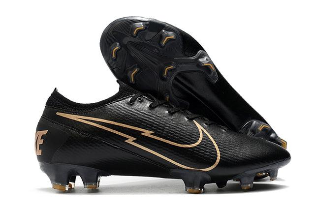 Chuteira Campo Nike Mercurial Vapor 13 Elite FG Black/Gold - Low - Loja da Seven Oficial