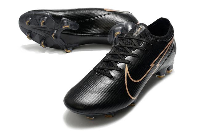 Chuteira Campo Nike Mercurial Vapor 13 Elite FG Black/Gold - Low - Loja da Seven Oficial