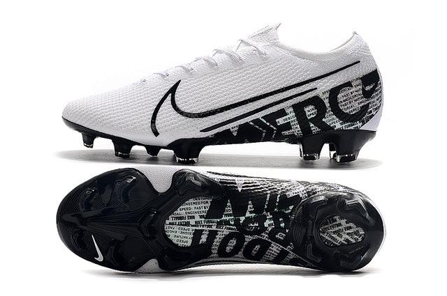 Chuteira Campo Nike Mercurial Vapor 13 Elite FG Branco e Preto - Low - Loja da Seven Oficial