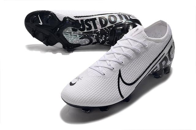 Chuteira Campo Nike Mercurial Vapor 13 Elite FG Branco e Preto - Low - Loja da Seven Oficial