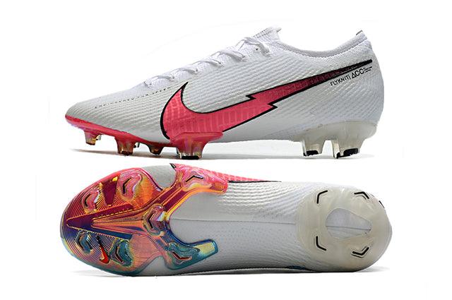 Chuteira Campo Nike Mercurial Vapor 13 Elite FG Branco/Rosa - Low - Loja da Seven Oficial