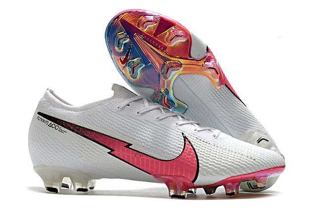 Chuteira Campo Nike Mercurial Vapor 13 Elite FG Branco/Rosa - Low - Loja da Seven Oficial