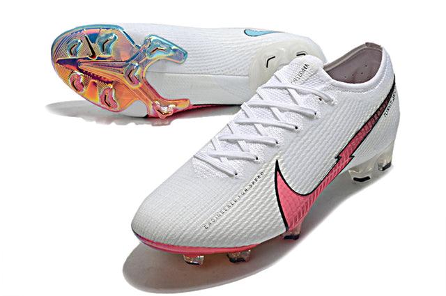 Chuteira Campo Nike Mercurial Vapor 13 Elite FG Branco/Rosa - Low - Loja da Seven Oficial