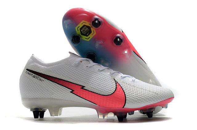 Chuteira Campo Nike Mercurial Vapor 13 Elite SG-PRO Anti Clog Branco/Rosa/Azul - Loja da Seven Oficial