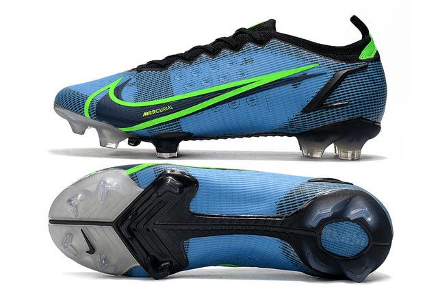 Chuteira Campo Nike Mercurial Vapor 14 Elite FG Azul/Verde - Low - Loja da Seven Oficial