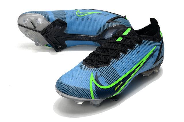 Chuteira Campo Nike Mercurial Vapor 14 Elite FG Azul/Verde - Low - Loja da Seven Oficial