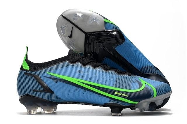 Chuteira Campo Nike Mercurial Vapor 14 Elite FG Azul/Verde - Low - Loja da Seven Oficial