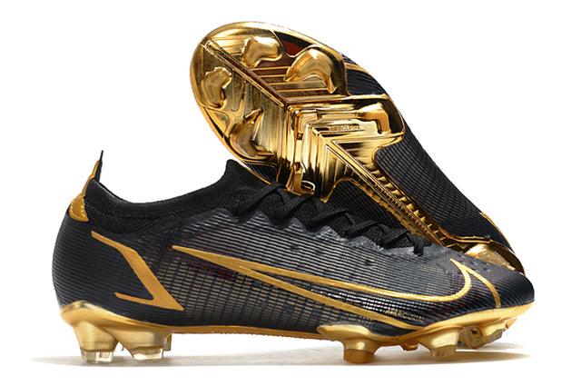 Chuteira Campo Nike Mercurial Vapor 14 Elite FG Black/Gold - Low - Loja da Seven Oficial