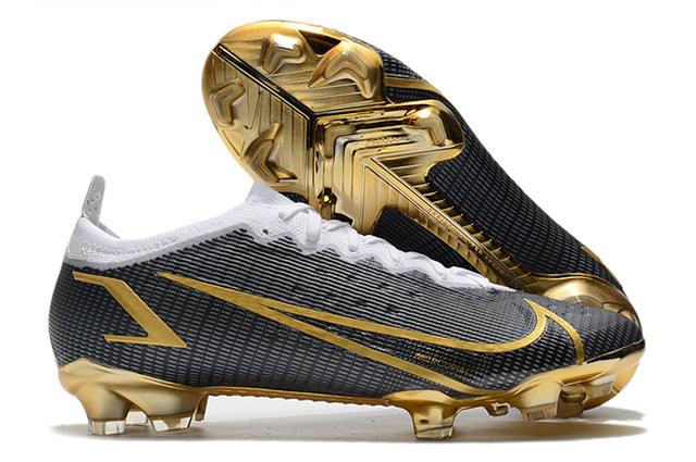 Chuteira Campo Nike Mercurial Vapor 14 Elite FG Black/Gold/White - Low - Loja da Seven Oficial