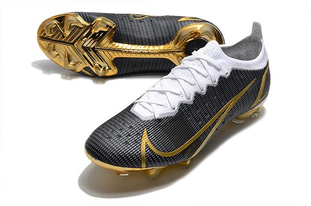 Chuteira Campo Nike Mercurial Vapor 14 Elite FG Black/Gold/White - Low - Loja da Seven Oficial