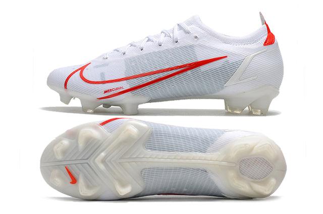 Chuteira Campo Nike Mercurial Vapor 14 Elite FG Branco e Vermelho - Low - Loja da Seven Oficial