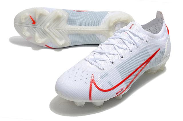 Chuteira Campo Nike Mercurial Vapor 14 Elite FG Branco e Vermelho - Low - Loja da Seven Oficial