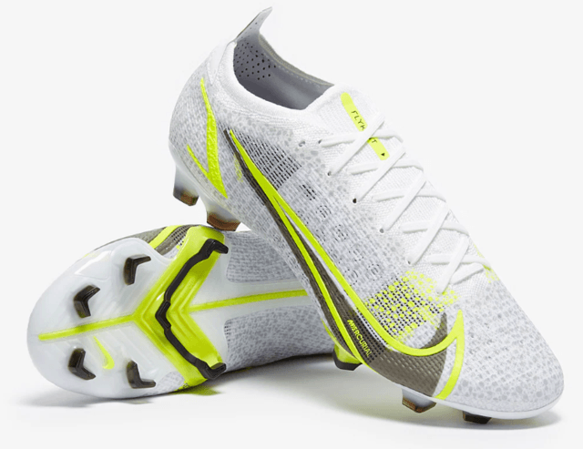 Chuteira Campo Nike Mercurial Vapor 14 Elite FG Cinza e Verde - Low - Loja da Seven Oficial