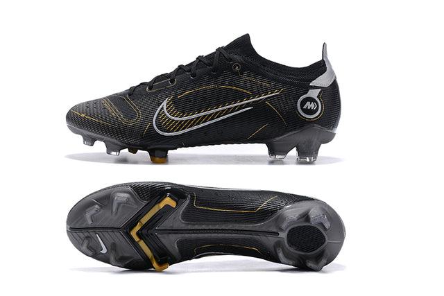 Chuteira Campo Nike Mercurial Vapor 14 Elite FG Preto e Dourado - Low - Loja da Seven Oficial