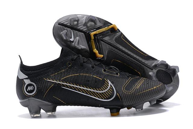 Chuteira Campo Nike Mercurial Vapor 14 Elite FG Preto e Dourado - Low - Loja da Seven Oficial