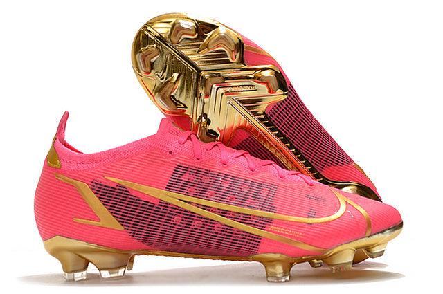 Chuteira Campo Nike Mercurial Vapor 14 Elite FG Rosa/Gold - Low - Loja da Seven Oficial