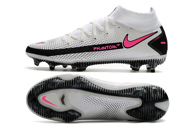 Chuteira Campo Nike Phantom GT Elite Dynamic Fit FG White/Pink - Cano Alto - Loja da Seven Oficial