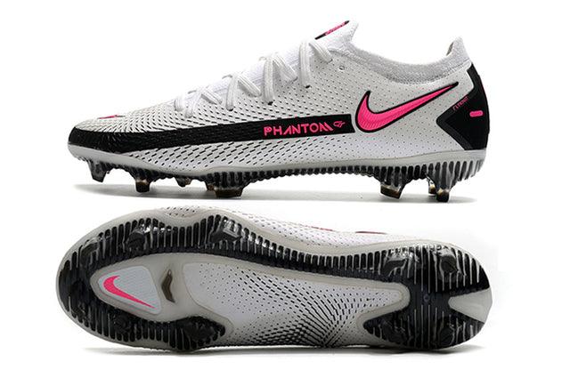 Chuteira Campo Nike Phantom GT Elite FG White/Pink - Low - Loja da Seven Oficial