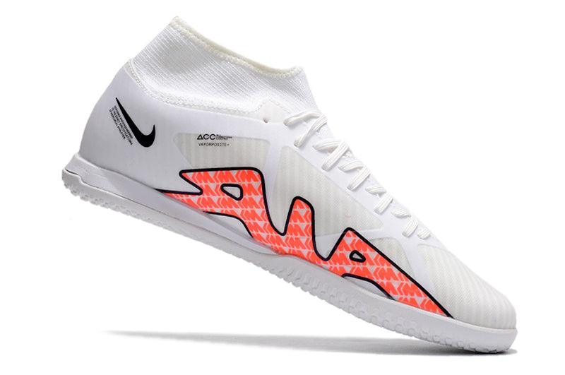 Chuteira Futsal Nike Air Zoom Superfly 9 TF - Branco/Laranja - Cano Alto - Loja da Seven Oficial