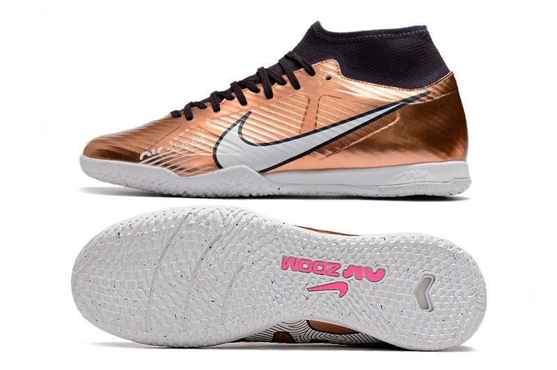 Chuteira Futsal Nike Air Zoom Superfly 9 TF - Bronze - Cano Alto - Loja da Seven Oficial