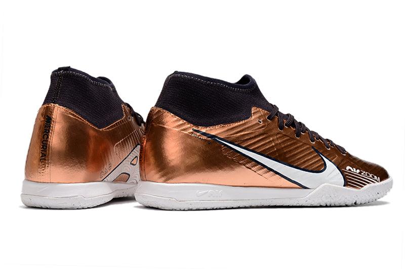 Chuteira Futsal Nike Air Zoom Superfly 9 TF - Bronze - Cano Alto - Loja da Seven Oficial