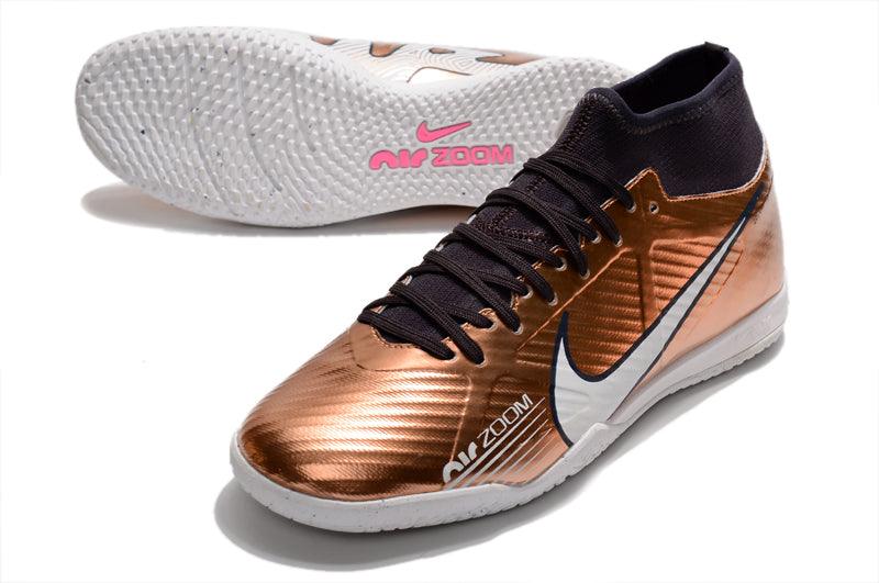 Chuteira Futsal Nike Air Zoom Superfly 9 TF - Bronze - Cano Alto - Loja da Seven Oficial