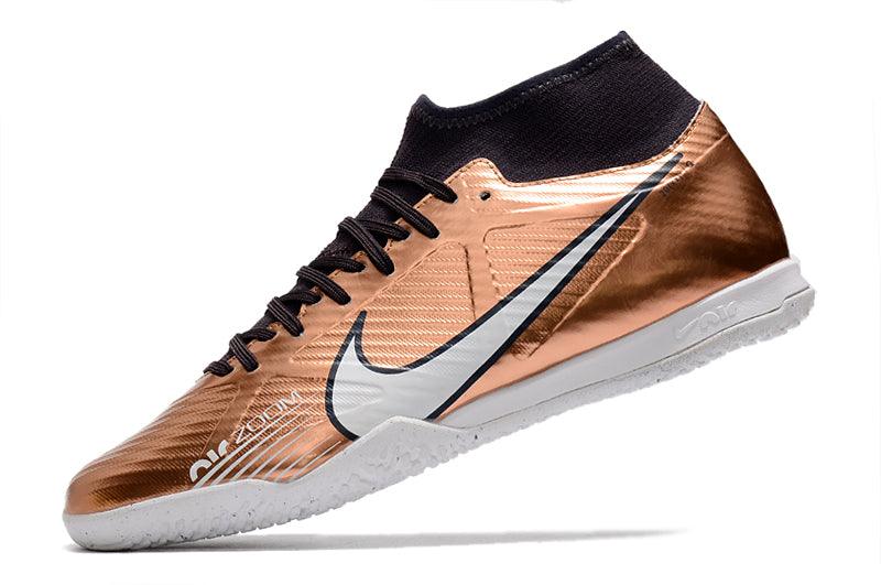 Chuteira Futsal Nike Air Zoom Superfly 9 TF - Bronze - Cano Alto - Loja da Seven Oficial