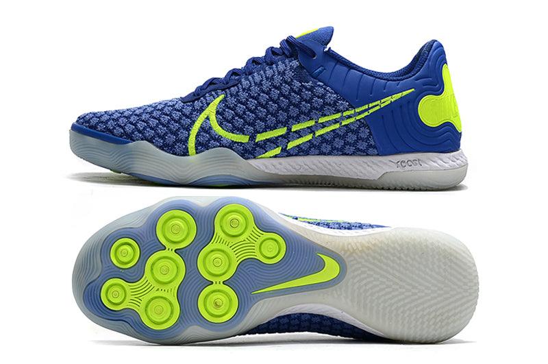 Chuteira Futsal Nike Phantom GT - Azul/Verde - Low - Loja da Seven Oficial