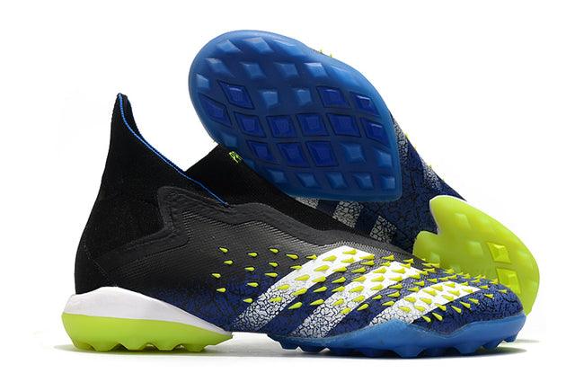 Chuteira Society Adidas Predator Freak + FG Black/Blue - Cano Alto - Loja da Seven Oficial