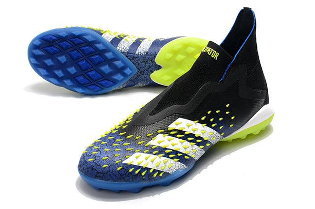 Chuteira Society Adidas Predator Freak + FG Black/Blue - Cano Alto - Loja da Seven Oficial