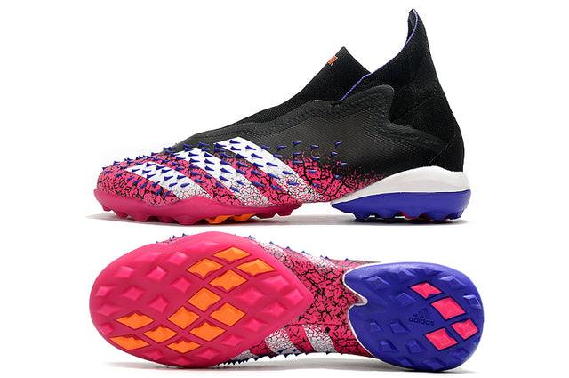 Chuteira Society Adidas Predator Freak + FG Black/Pink/Purple - Cano Alto - Loja da Seven Oficial