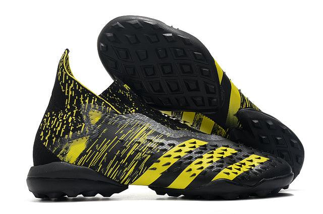 Chuteira Society Adidas Predator Freak + FG Black/Yellow - Cano Alto - Loja da Seven Oficial