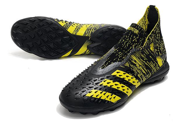 Chuteira Society Adidas Predator Freak + FG Black/Yellow - Cano Alto - Loja da Seven Oficial