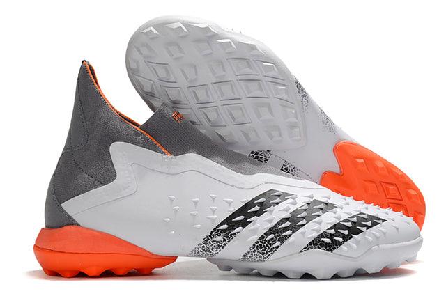 Chuteira Society Adidas Predator Freak + FG Gray/White/Orange - Cano Alto - Loja da Seven Oficial